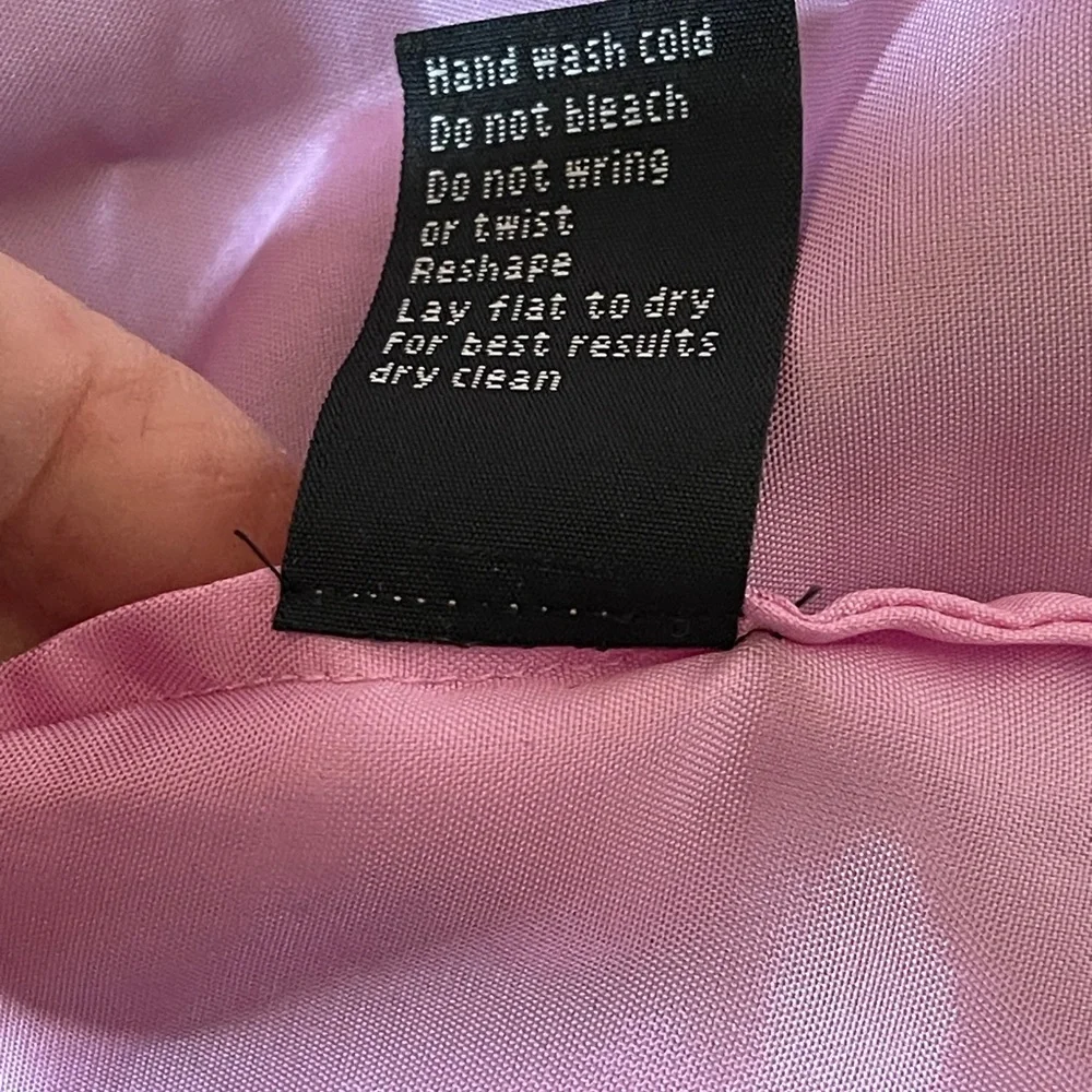 Vtg Betsey Johnson Lace Overlay Dress Pink Black Goth Y2k Dark Fairy Glam Size 8 - Picture 9 of 9